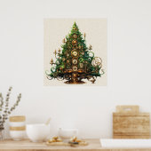 Steampunk Christmas Tree Poster (Küche)