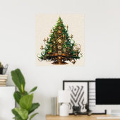 Steampunk Christmas Tree Poster (Heimbüro)