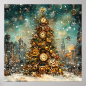 Steampunk Christmas Tree Poster (Vorne)