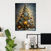 Steampunk Christmas Tree Poster (Heimbüro)