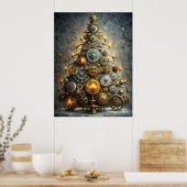 Steampunk Christmas Tree Poster (Küche)