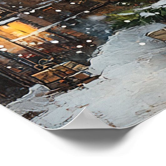 Steampunk Christmas Tree Poster (Ecke)