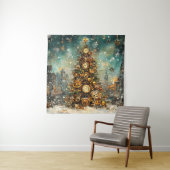 Steampunk Christmas Tree Tapestry Wandteppich (Beispiel)
