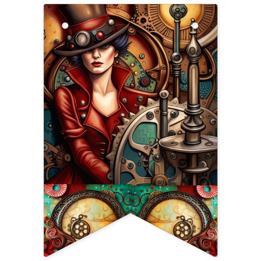 Steampunk Christmas Wimpelkette (Zweite Fahne)