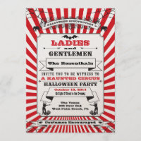 Steampunk Circus Halloween-Party Einladung