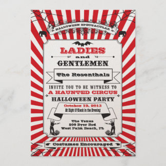 Steampunk Circus Halloween-Party Einladung