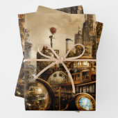 Steampunk City Geschenkpapier Set (Beispiel)