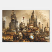 Steampunk City Geschenkpapier Set (Vorderseite)