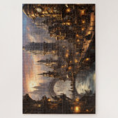 Steampunk City in Twilight Puzzle (Vertikal)