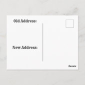 Steampunk City mit Balloon neue Adresse Postkarte (Rückseite)