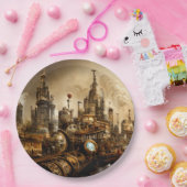 Steampunk City Pappteller (Party)