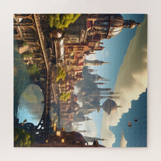 Steampunk City Waterside Puzzle (Horizontal)