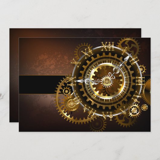 Steampunk clock ankündigung (Vorne/Hinten)