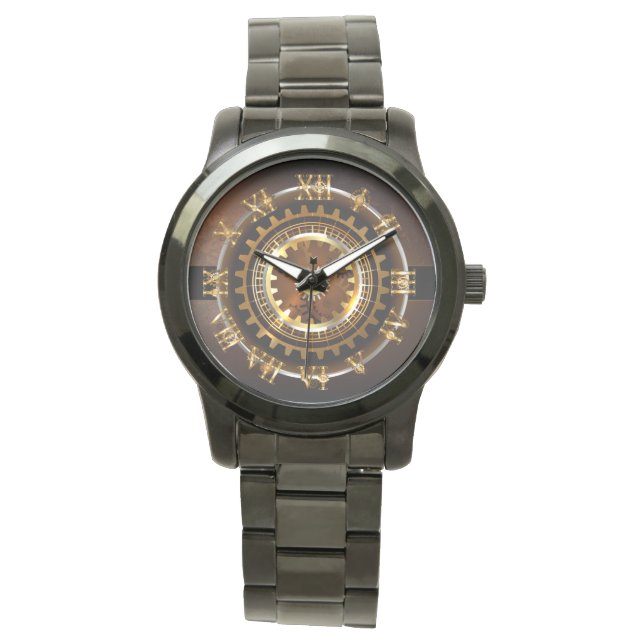 Steampunk clock armbanduhr (Vorderseite)