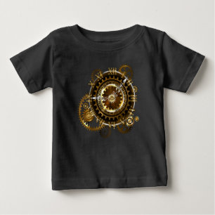 Steampunk clock baby t-shirt