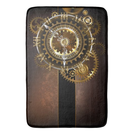 Steampunk clock badematte (Vorderseite Vertikal)