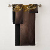 Steampunk clock badhandtuch set (Insitu)