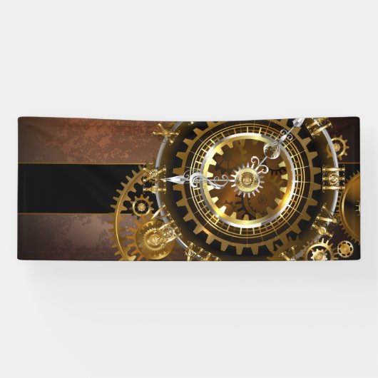 Steampunk clock banner (Horizontal)