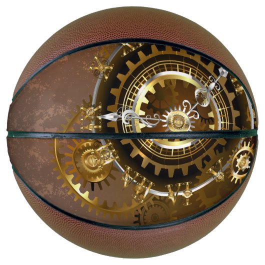Steampunk clock basketball (Vorderseite)
