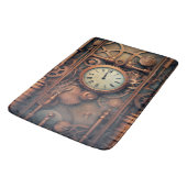 Steampunk Clock Bath Mat Badematte (Schrägansicht)
