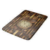 Steampunk Clock Bath Mat Badematte (Schrägansicht)