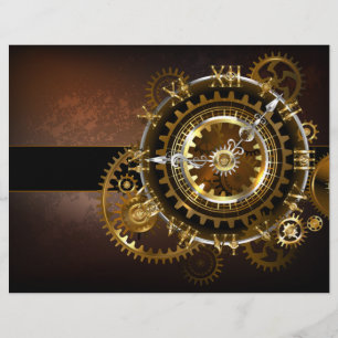 Steampunk clock briefbogen