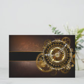 Steampunk clock briefpapier (Stehend Vorderseite)