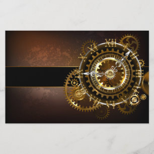 Steampunk clock briefpapier