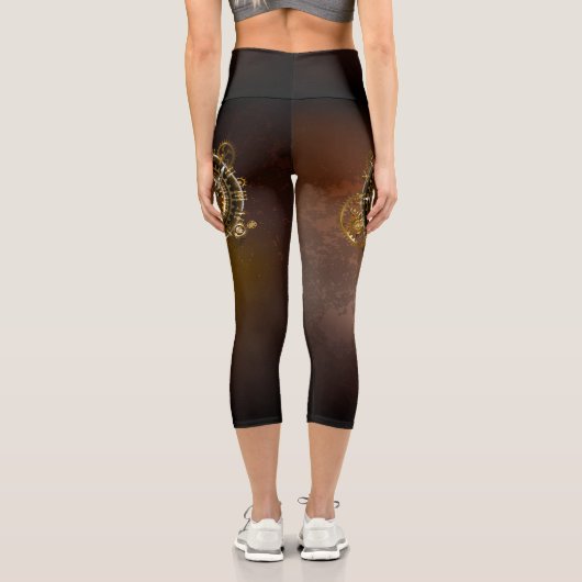 Steampunk clock capri leggings (Rückseite)