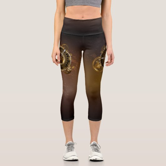 Steampunk clock capri leggings (Vorderseite)