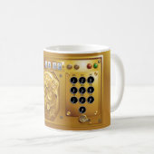 Steampunk clock coffee mug kaffeetasse (VorderseiteRechts)