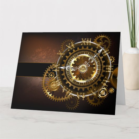 Steampunk clock dankeskarte (Vorderseite)