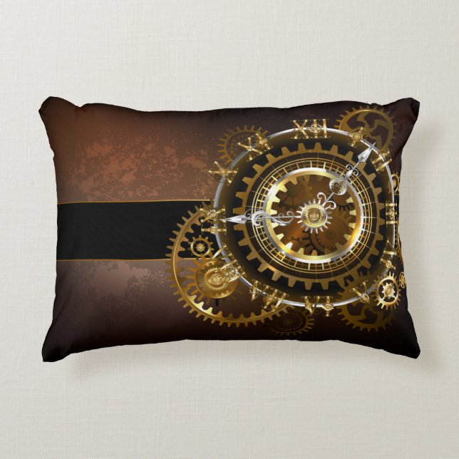 Steampunk clock dekokissen (Vorderseite)