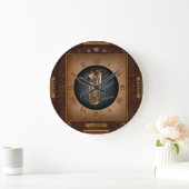 Steampunk Clock~Doublophone~Double Bell Euphonium~ Große Wanduhr (Zuhause)