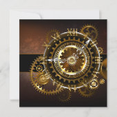 Steampunk clock einladung (Vorderseite)
