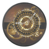 Steampunk clock eishockey puck (Vorderseite)