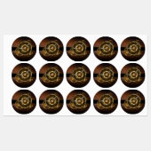 Steampunk clock etiketten (Blatt)