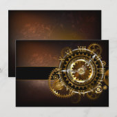 Steampunk clock feiertagskarte (Vorne/Hinten)