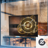 Steampunk clock fensteraufkleber (Café-Fenster)