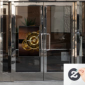 Steampunk clock fensteraufkleber (Büro Tür)