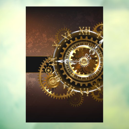Steampunk clock fensteraufkleber (Blatt 3)