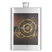 Steampunk clock flachmann (Vorderseite)