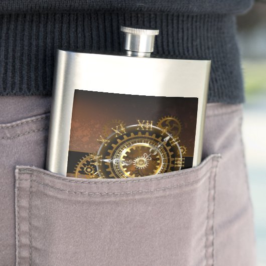 Steampunk clock flachmann (Beispiel)