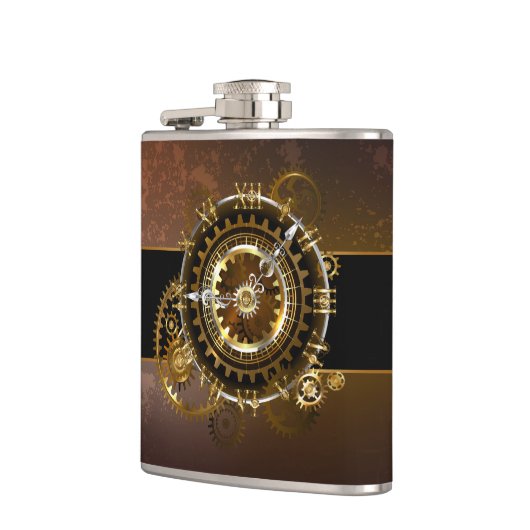 Steampunk clock flachmann (Links)