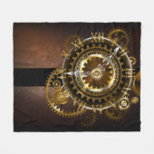 Steampunk clock fleecedecke (Vorderseite (Horizontal))