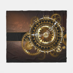 Steampunk clock fleecedecke