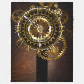 Steampunk clock fleecedecke (Vorderseite)