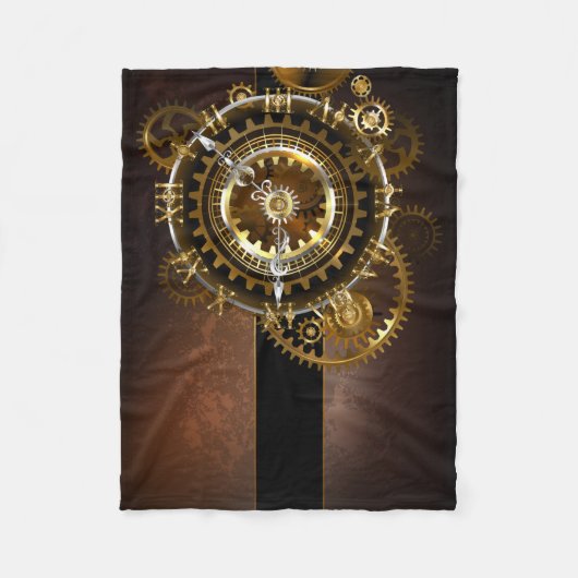 Steampunk clock fleecedecke (Vorderseite)
