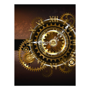 Steampunk clock fotodruck