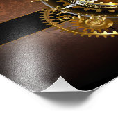 Steampunk clock fotodruck (Ecke)